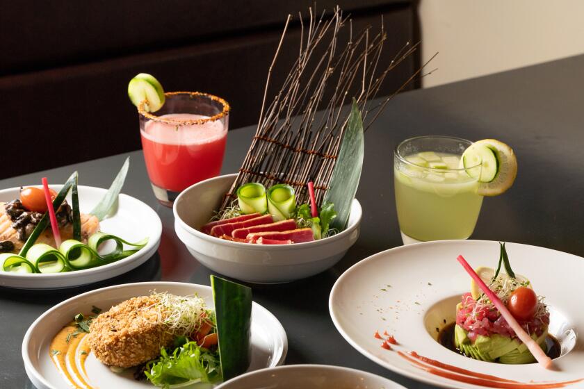 A selection of dishes from newly opened Mikami Bar in the Convoy dining district of San Diego.