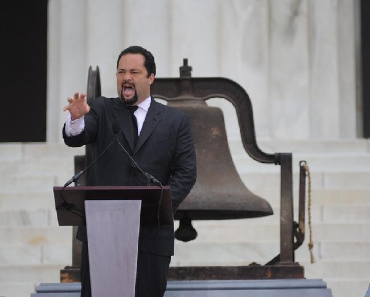 NAACP President Benjamin Jealous speaks at the 50th anniversary of the March on Washington last month.