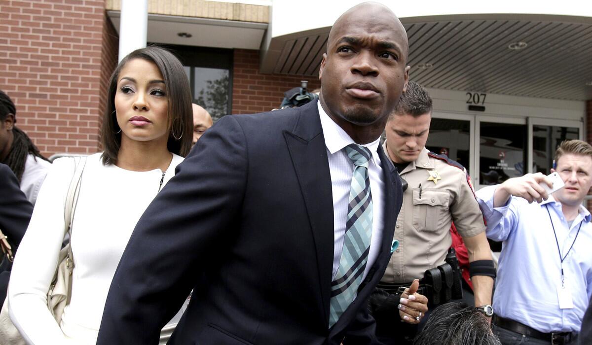 Vikings running back Adrian Peterson has been cut by Nike. Peterson is now seeking to have his suspension lifted after striking a plea deal for hitting his son with a switch.