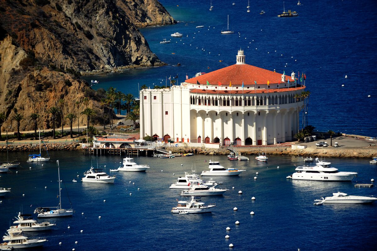 A view of the Catalina Casino. At the end of this year, the Avalon Theater, located inside the casino, will stop showing first-run films for good, ending a 90-year tradition.