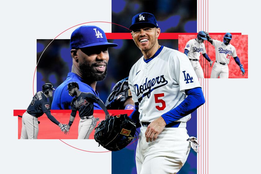 A photo illustration of Freddie Freeman and Jason Heyward.
