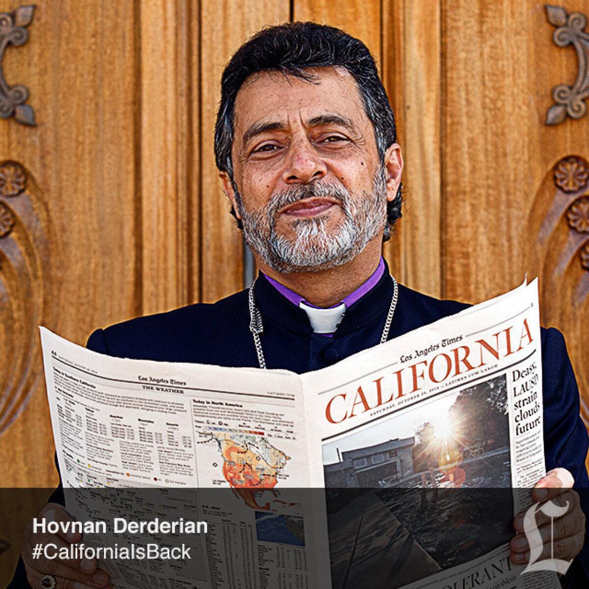 Archbishop Hovnan Derderian, Western Diocese of the Armenian Church.