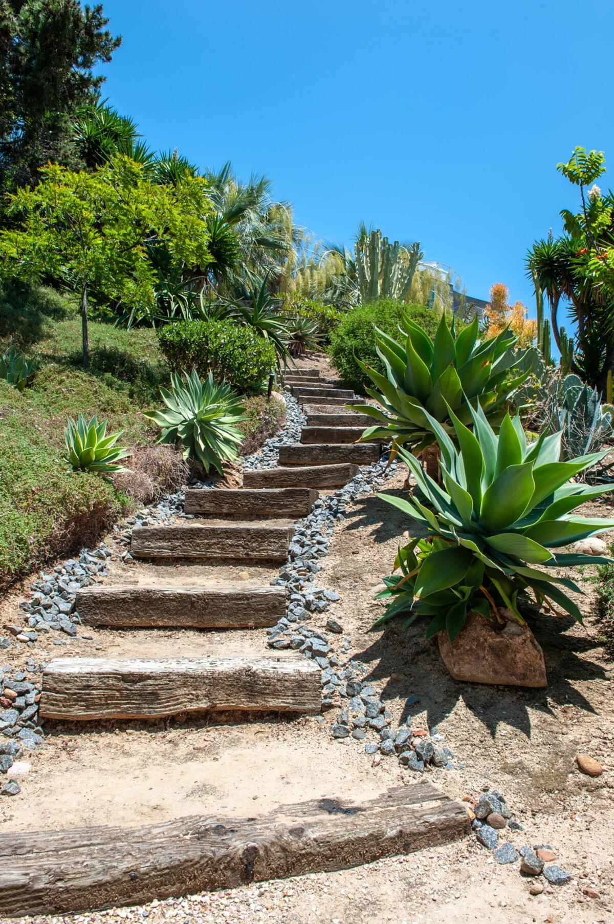 The 2020 Garden Walk included this xeriscape garden with steps leading to a San Diego Bay view.