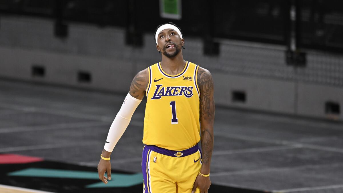 Kentavious Caldwell-Pope in a Lakers uniform