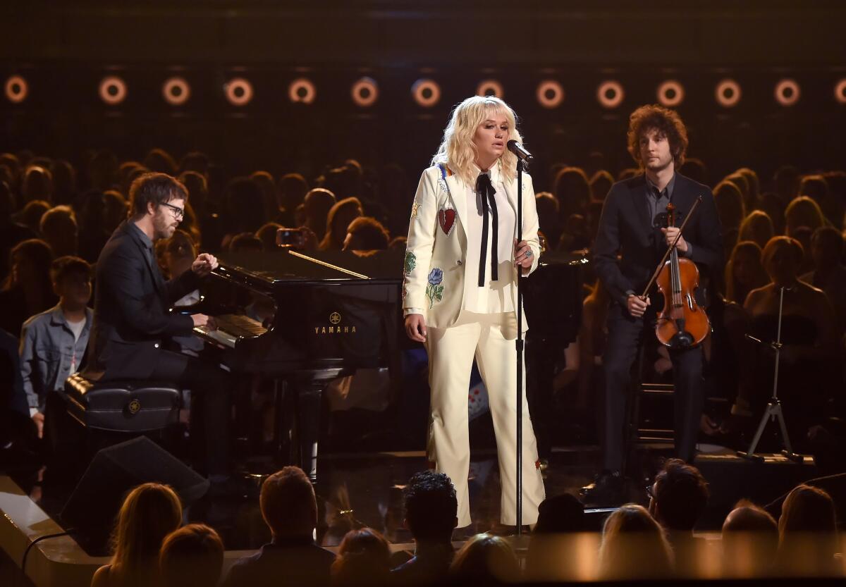 Kesha performs at the Billboard Music Awards on Sunday.