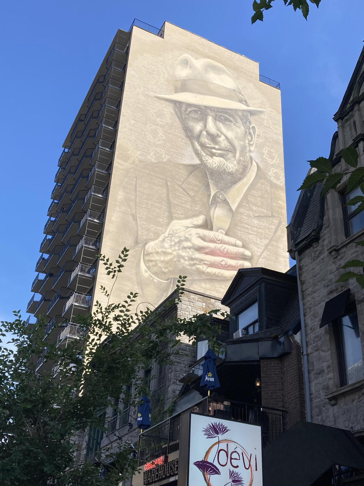 This 21-story mural of singer, songwriter and Montreal native Leonard Cohen covers 10,000 square feet 