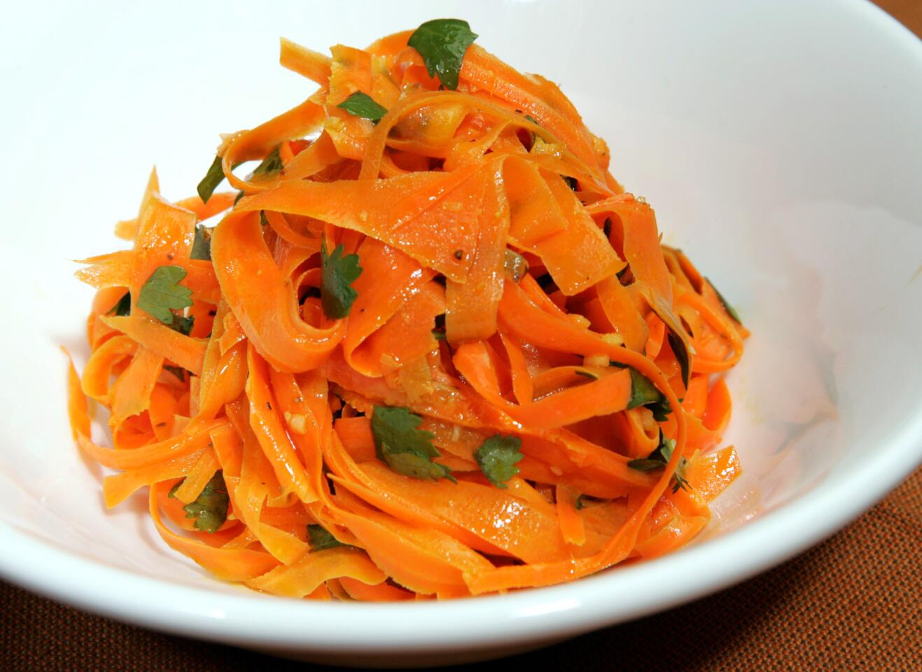 Carrot-cilantro salad with ginger dressing