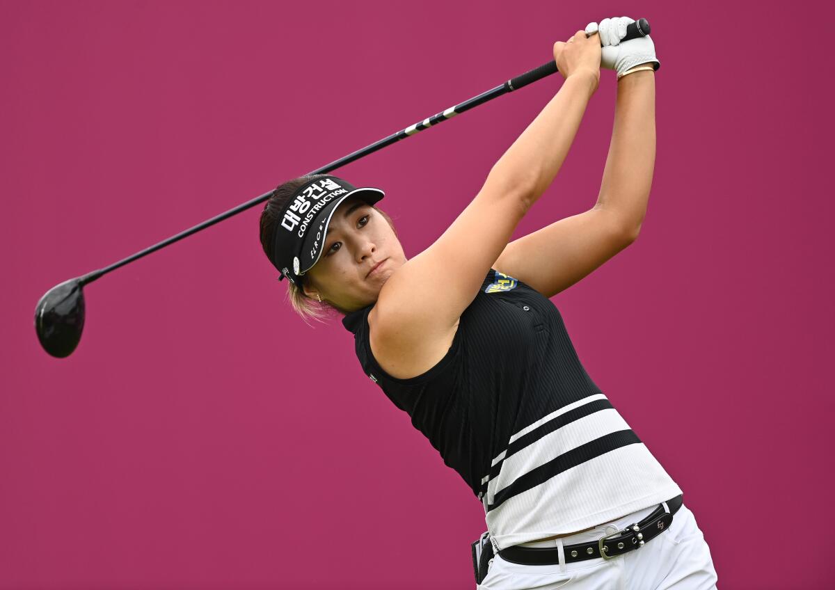 Jeongeun Lee6 shot a three-under 68 in the third round of the Evian Championship in France.
