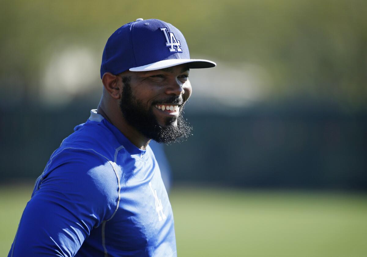 Second baseman Howie Kendrick delivered a three-run home run in the fifth inning of the Dodgers' 11-11 tie with the Texas Rangers on Tuesday in spring training.