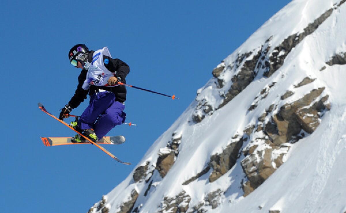 Antoine Adelisse, who will represent France at the 2014 Winter Olympic Games in Sochi, Russia, competes in a slopestyle skiing event in Val Thorens, France, on Saturday. Slopestyle skiing is one of several sports making their Olympic debut this year.