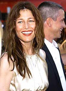 The beaming Catherine Keener attended the "Full Frontal" premiere with fellow actor Dermot Mulroney.