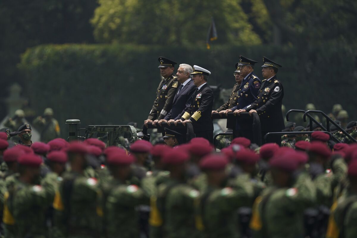 A military parade 