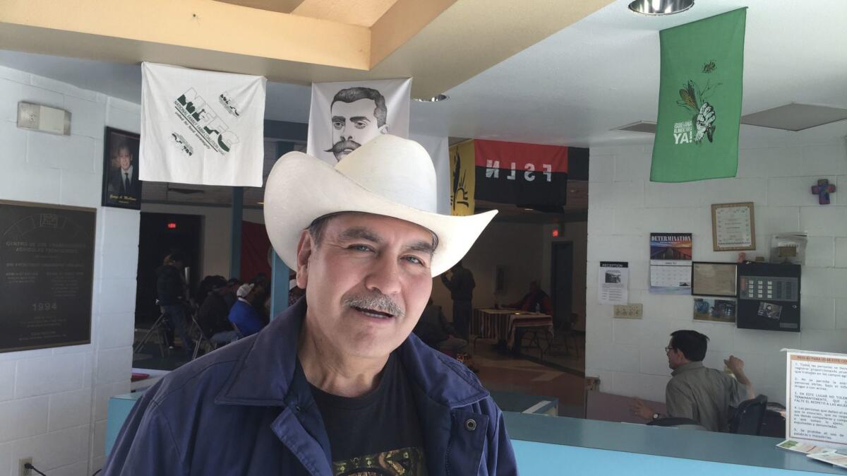 Luis Alvarez, 66, at the Border Farm Workers Center in El Paso on Wednesday.