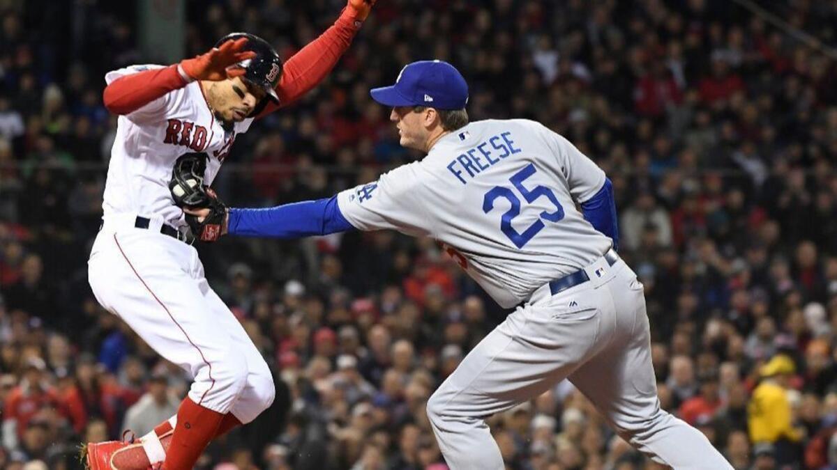 Dodgers first baseman David Freese could be in the lineup for Game 3 even with a right-hander slated to start for the Boston Red Sox.