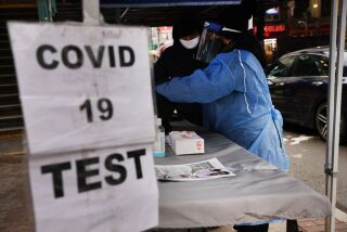 NEW YORK, NEW YORK - FEBRUARY 23: A pop-up Covid-19 testing site is shown in a neighborhood among those that have seen some of the highest number of city deaths on February 23, 2021 in the Queens borough of New York City. The U.S. this week surpassed 500,000 Covid-19 deaths. (Photo by Spencer Platt/Getty Images)
