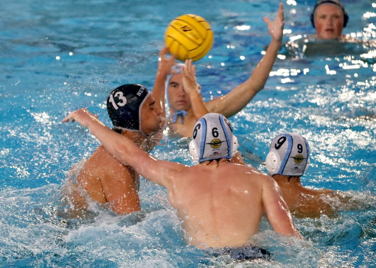 Ben Liechty scored one goal for the Newport Harbor High boys' water polo team in Monday's win over Harvard-Westlake.
