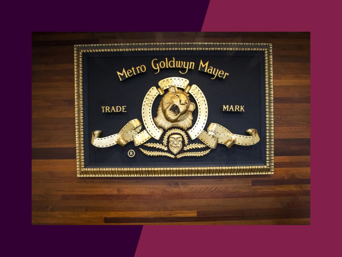 The MGM trademark in the MGM lobby