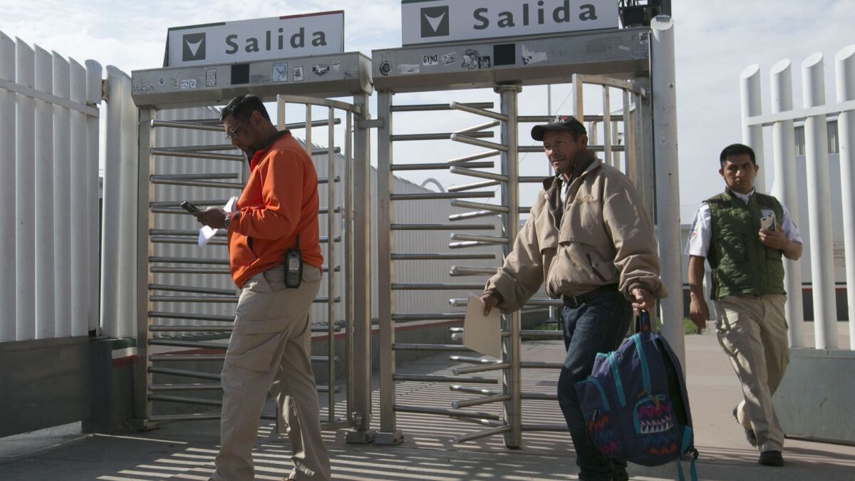 The first asylum seeker to be returned to Tijuana under President Trump's Remain in Mexico program in January. The man's first hearing will be next week, but because of a "glitch" in the system, some asylum seekers had their hearings Thursday.