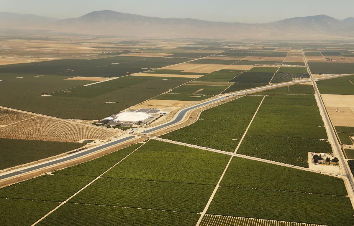 California Aqueduct in the San Joaquin Valley