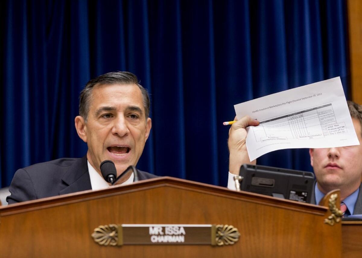 Rep. Darrell Issa, R-Vista, carrying on as usual: Will he ever get down to real work?