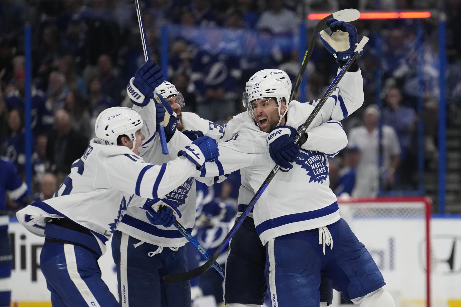 Maple Leafs win in overtime after Devils score own goal