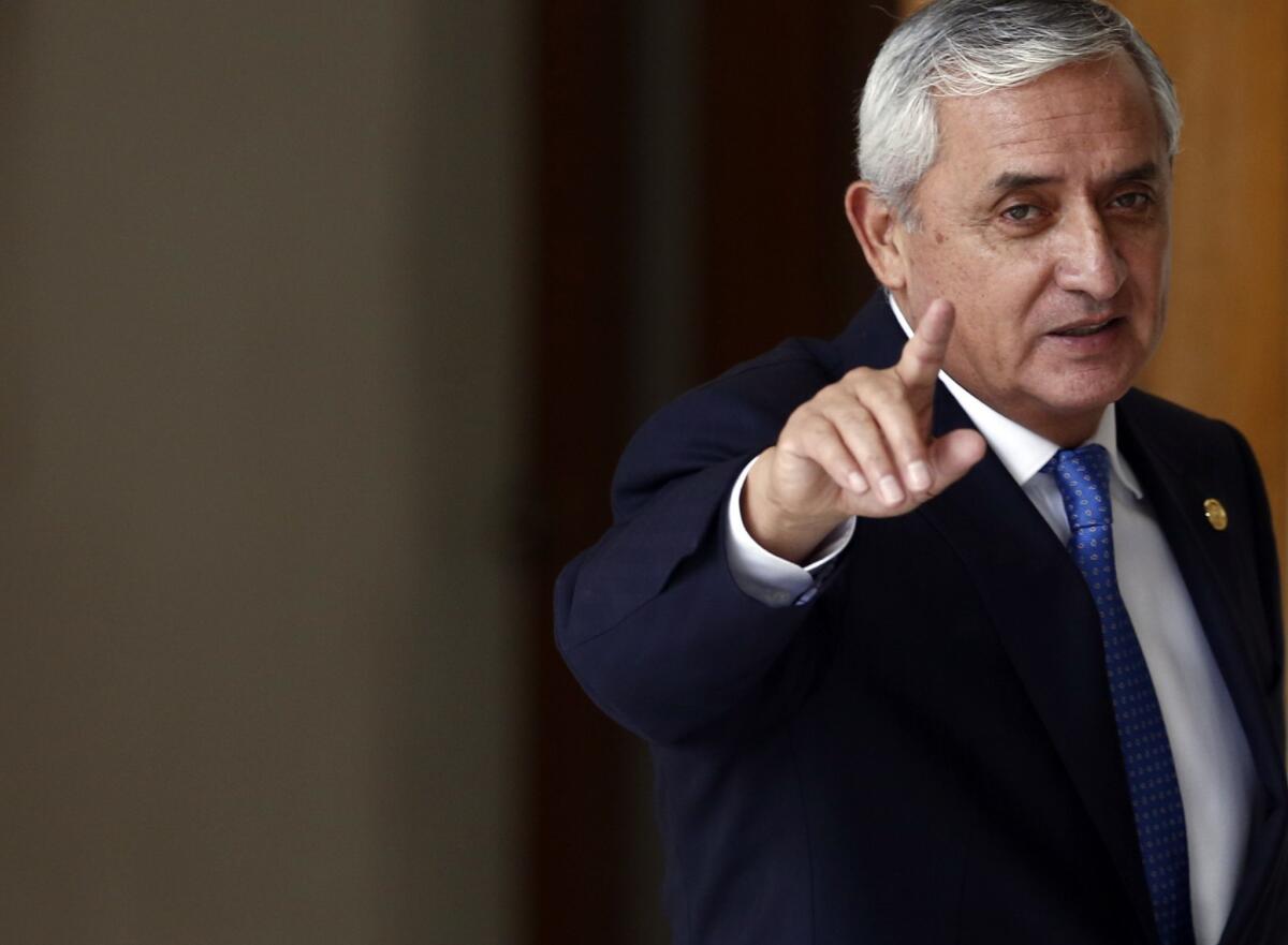 Guatemala's attorney general said that a judge has granted her request for an order to detain President Otto Perez Molina.