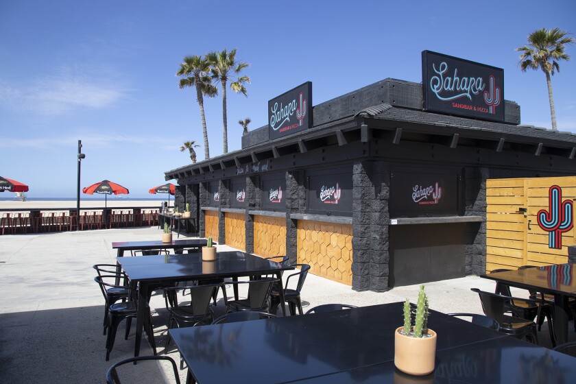 Sahara Sandbar and Pizza in Huntington Beach.