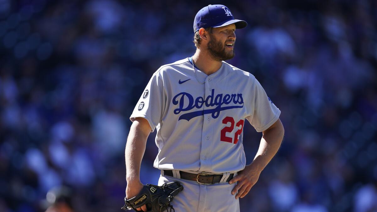 Clayton Kershaw during a game earlier this season.