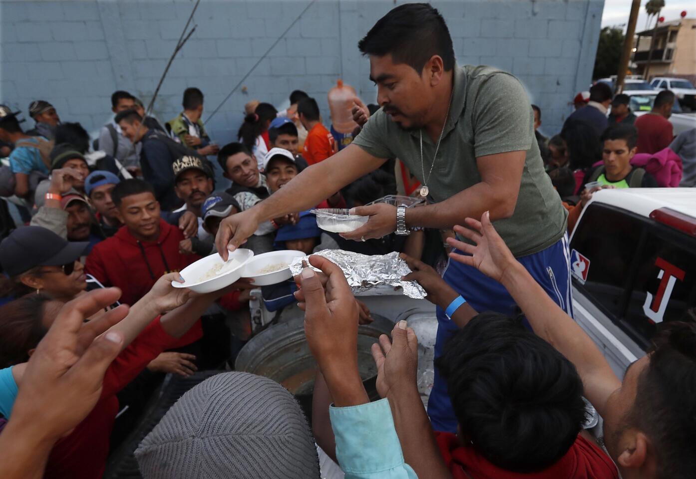 Migrant caravan arrives in Tijuana