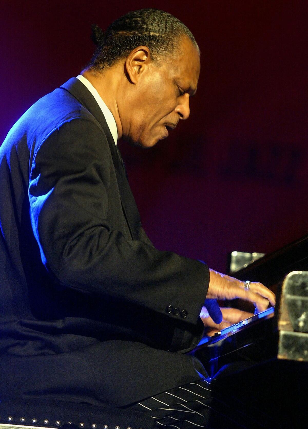 McCoy Tyner playing piano at a jazz festival in Macedonia in 2004.