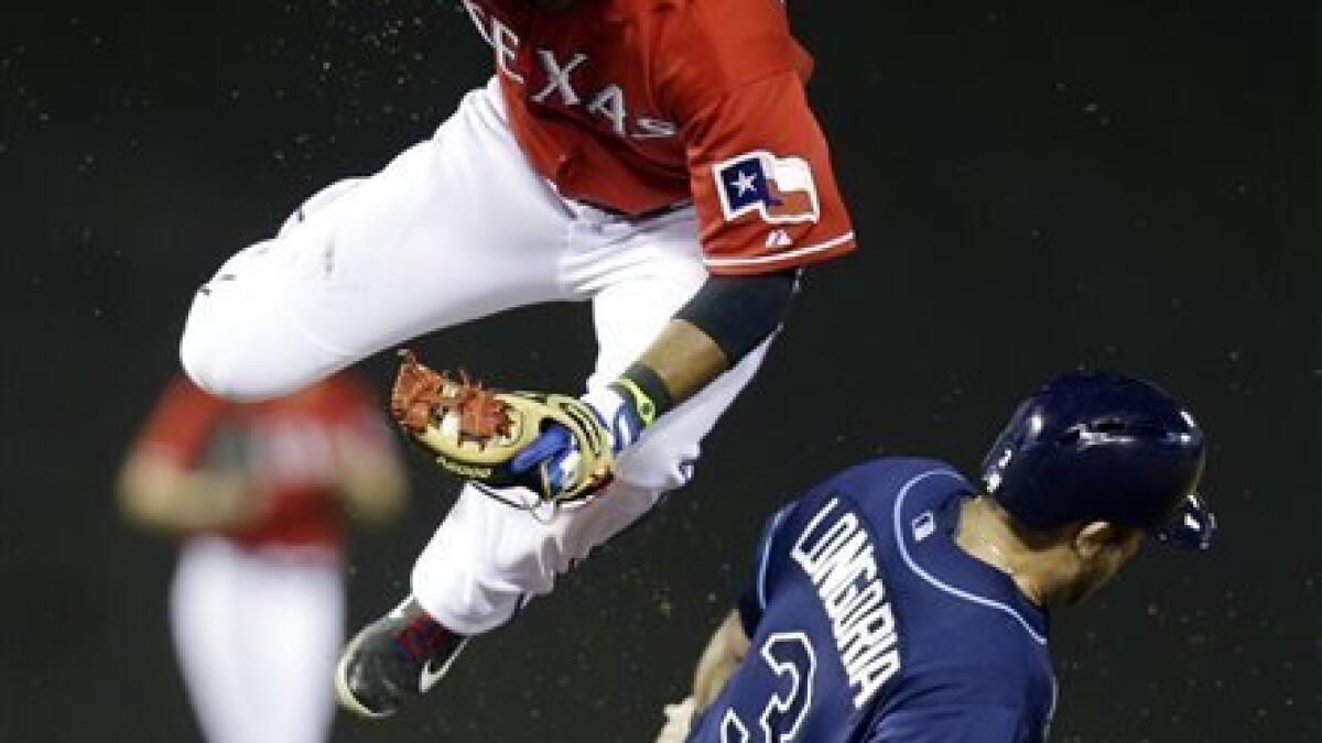 Joe Nathan and A. J. Pierzynski with the 2013 Rangers -- from