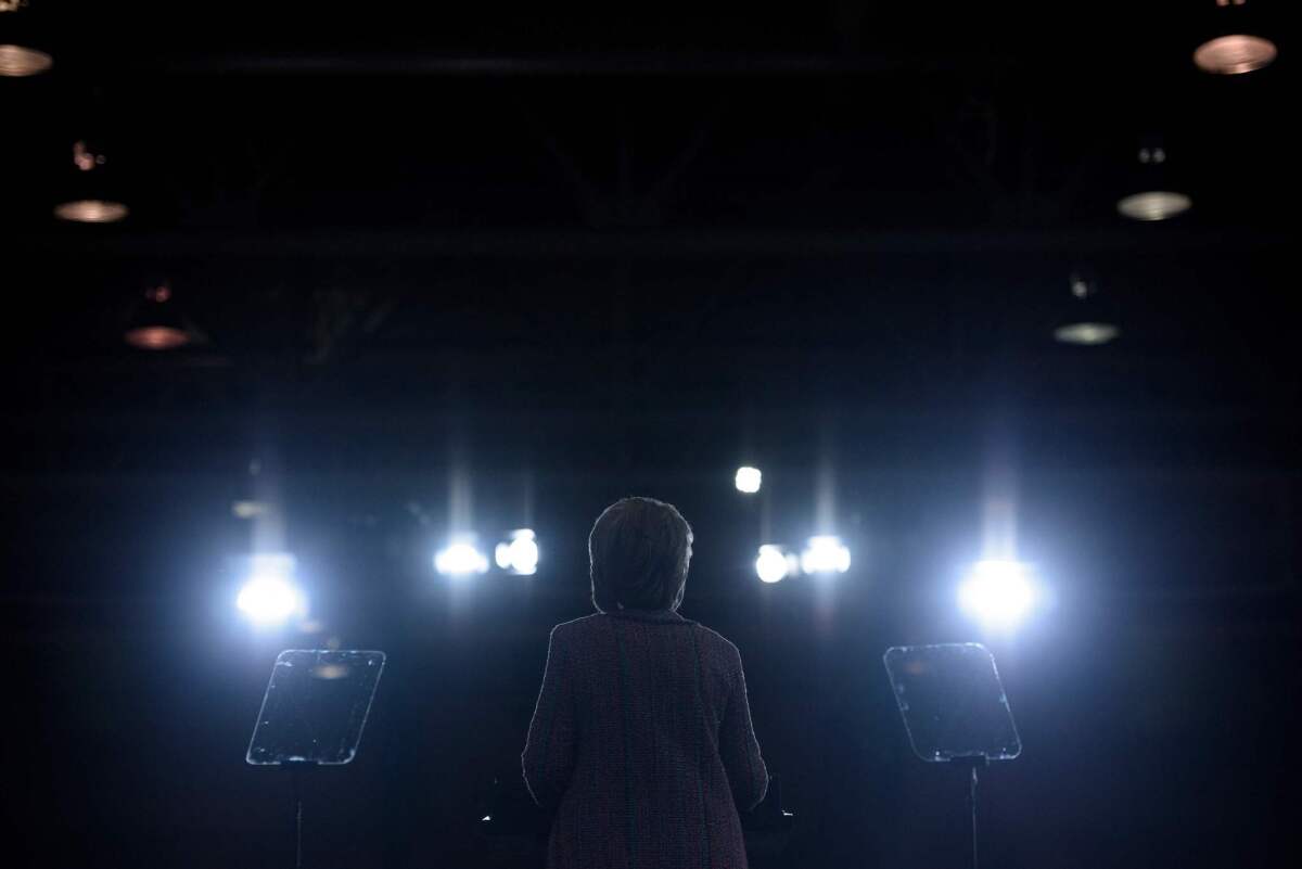 Democratic presidential nominee Hillary Clinton speaks during a rally at the University of North Carolina at Greensboro on Thursday, Sept. 15, 2016.