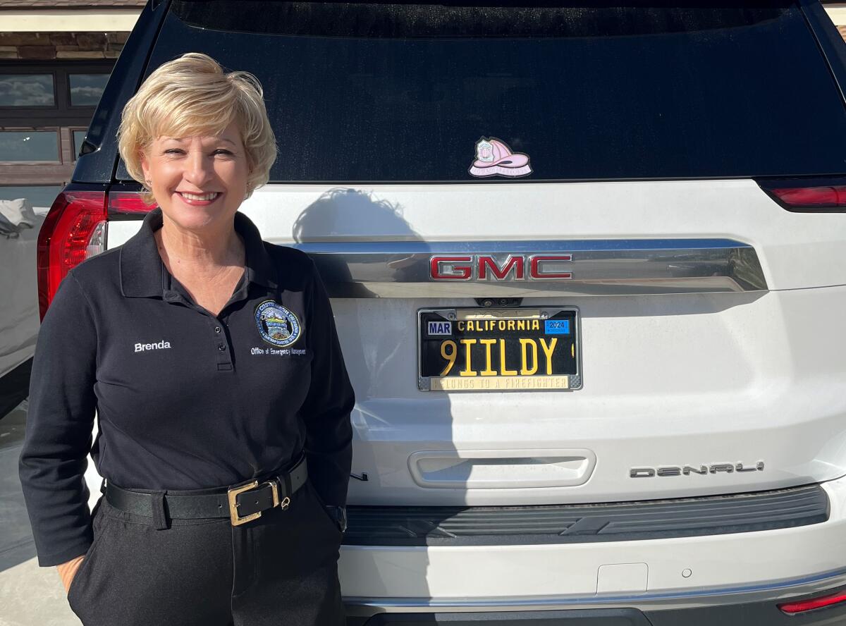 Brenda Emrick, aka "911 lady" retired Monday as Costa Mesa's acting emergency services manager.