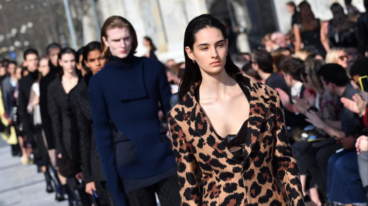 The finale of the fall and winter 2019 Bottega Veneta men's and women's runway collection, presented Feb. 22 during Milan Fashion Week.