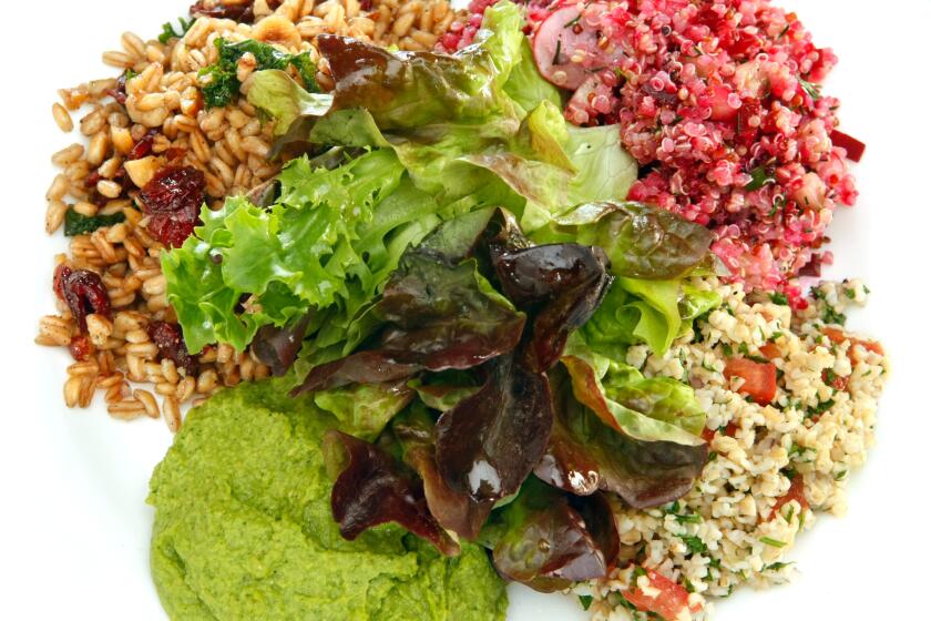 Tender Greens' happy vegan salad is actually a combo plate of salads. Recipe