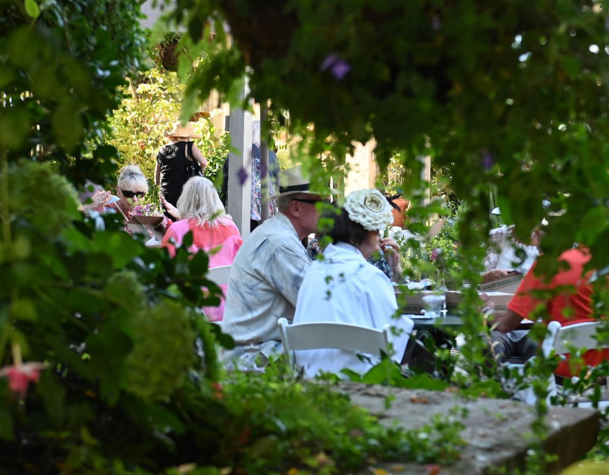 Guests will be dining in the garden at the Summer Garden Party 2021 at Sherman Library and Gardens on Aug. 28. 