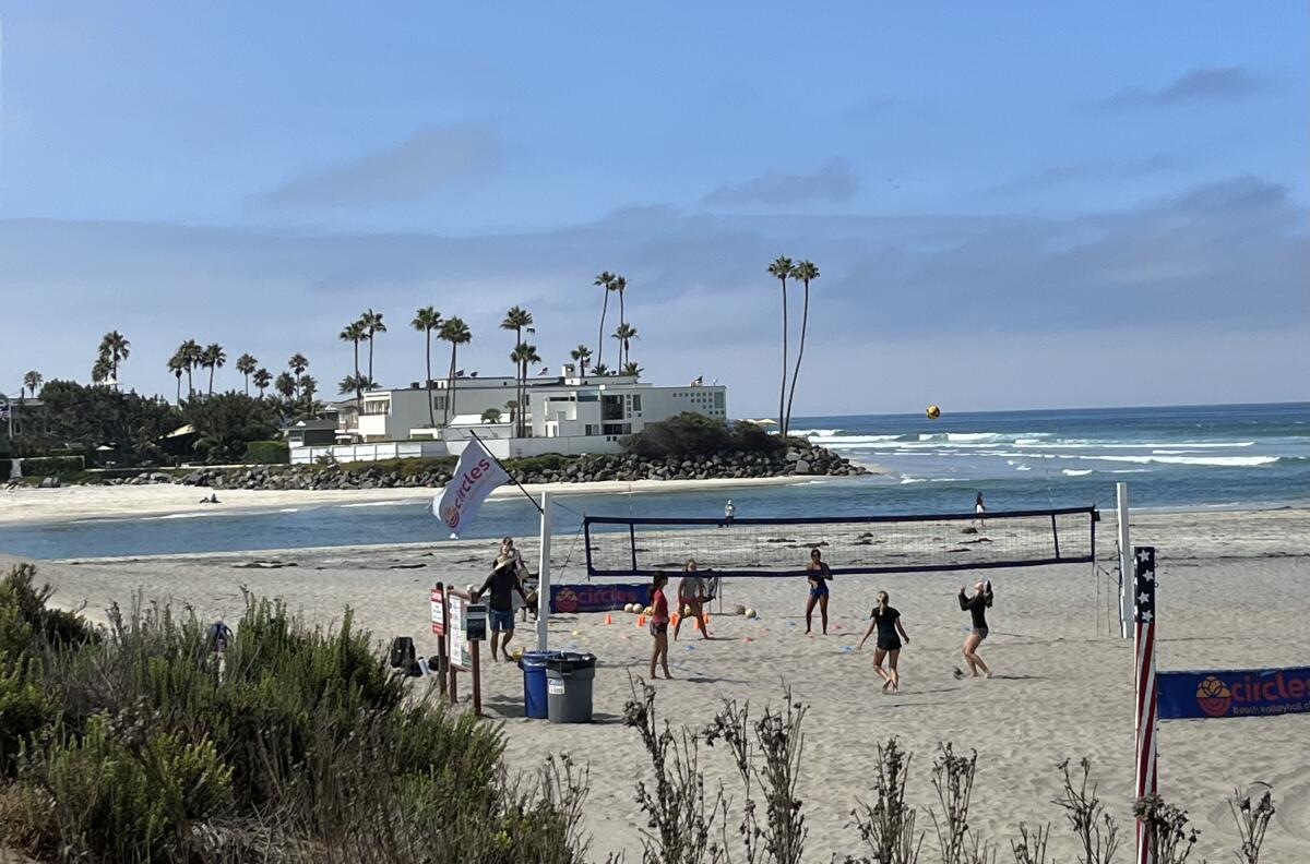 Volleyball at Del Mar's Dog Beach.