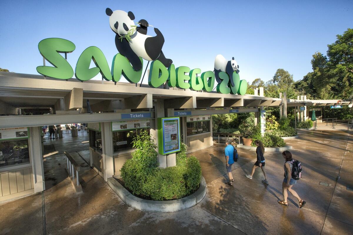 The entrance to the San Diego Zoo