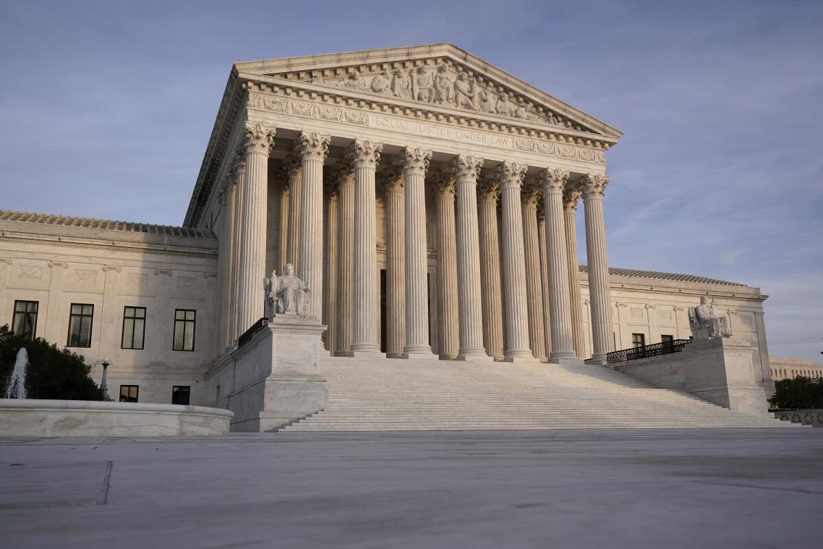 The exterior of the Supreme Court building.