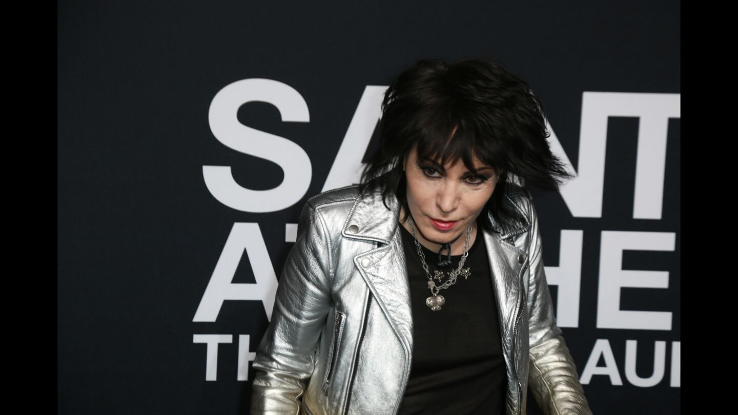 Joan Jett at the Saint Laurent fashion show in Los Angeles.