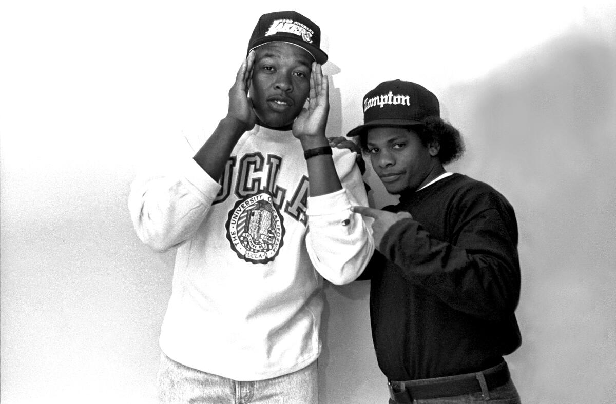 N.W.A's Dr. Dre and Eazy-E.
