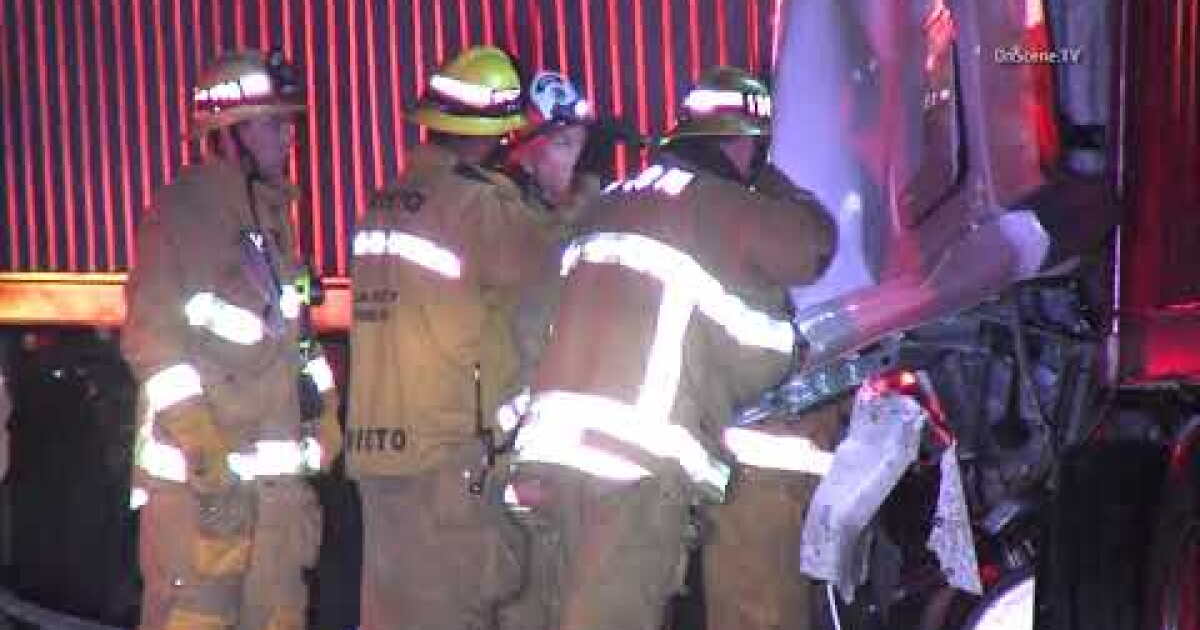 Lanes reopened on 60 Freeway in Diamond Bar after big rig crash - Los ...