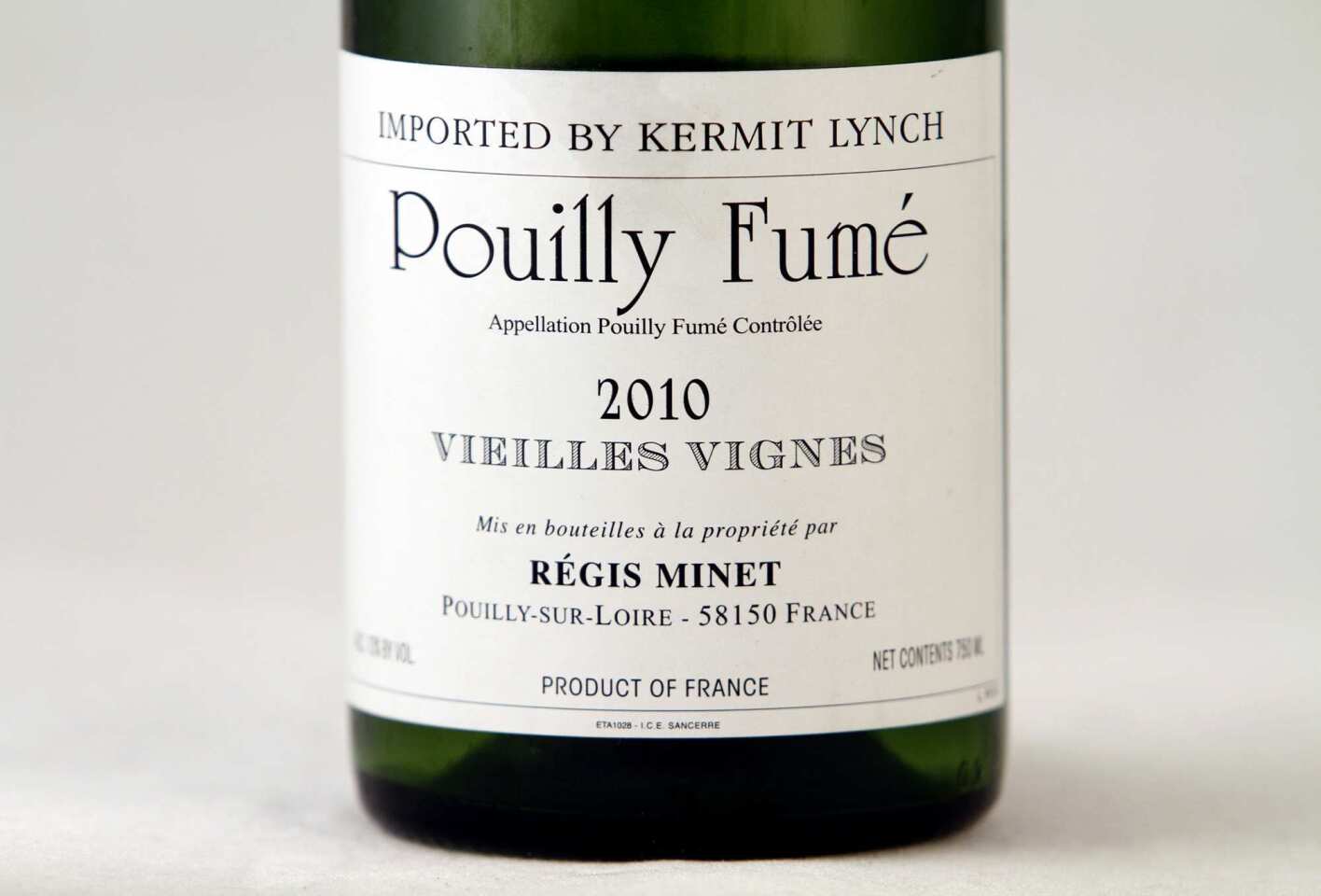 2010 Régis Minet Pouilly Fumé 'Vieilles Vignes'.