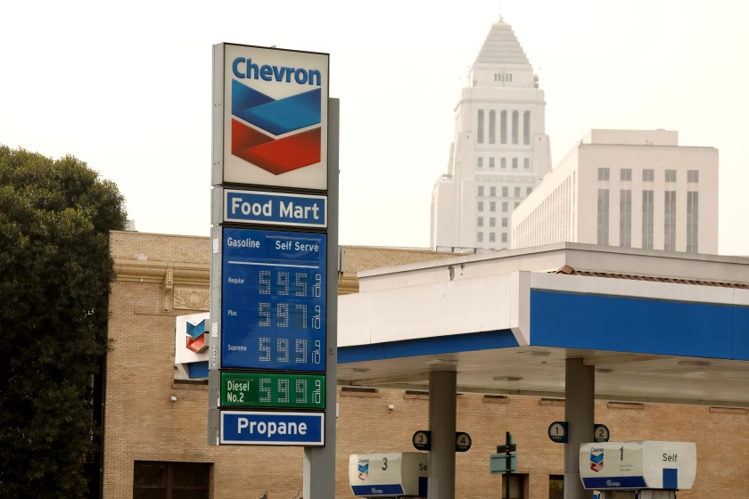 California town charges almost $8 a gallon as gas prices soar - Los ...