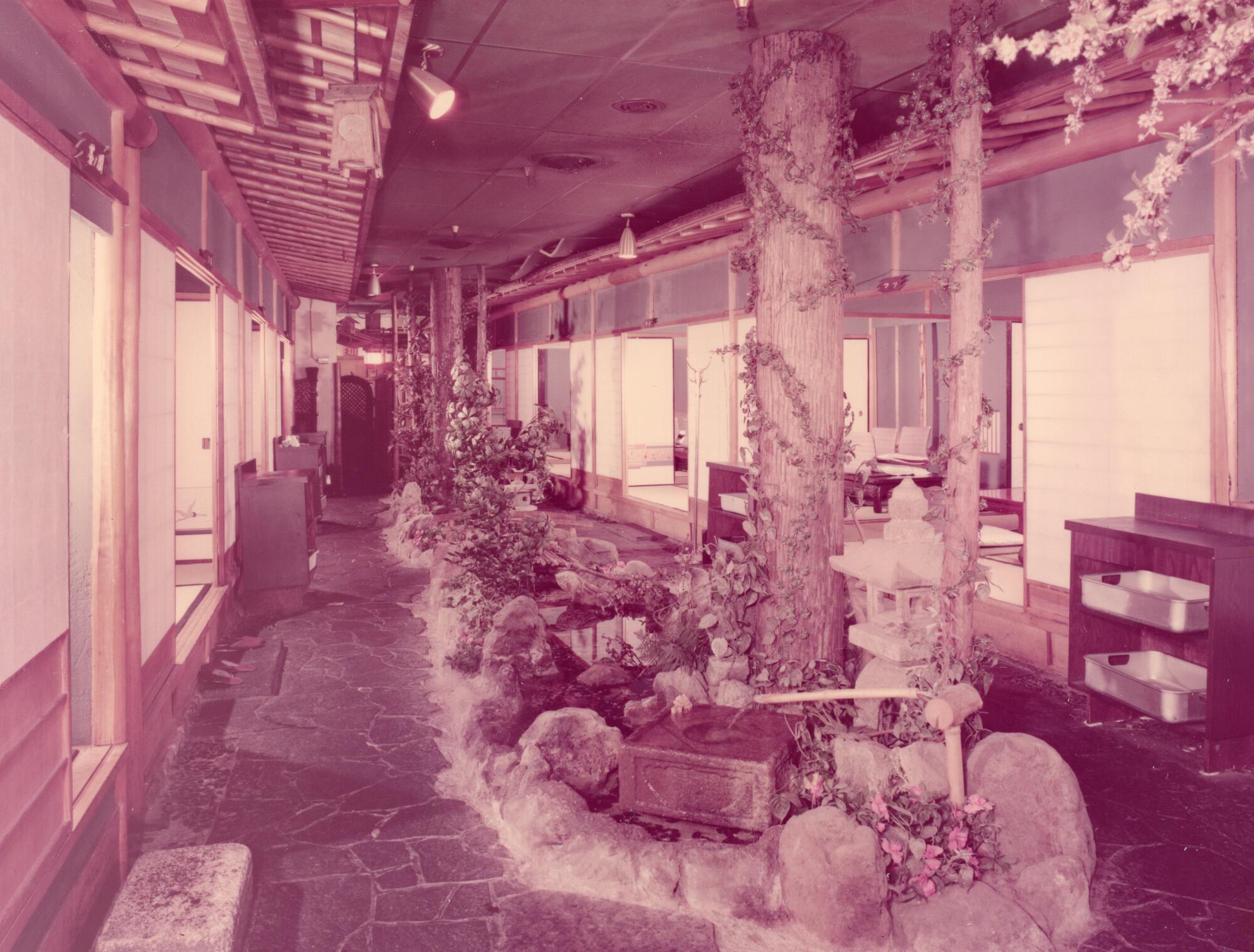 Interior photos of Kawafuku restaurant.