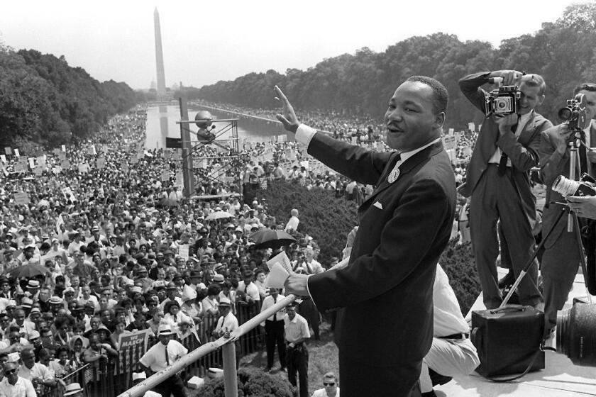 Martin Luther King on the National Mall in Washington, D.C. in 1963