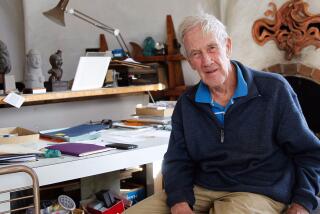 SAN DIEGO, CA November 29th, 2017 | Artist, architect, and San Diego icon James Hubbell sits at his desk at his home on Wednesday in Santa Ysabel, California. | (Eduardo Contreras / San Diego Union-Tribune)