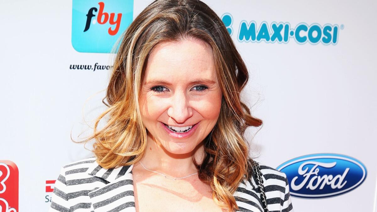 Actress Beverly Mitchell announced the Jan. 28 birth of her son via social media on Tuesday.