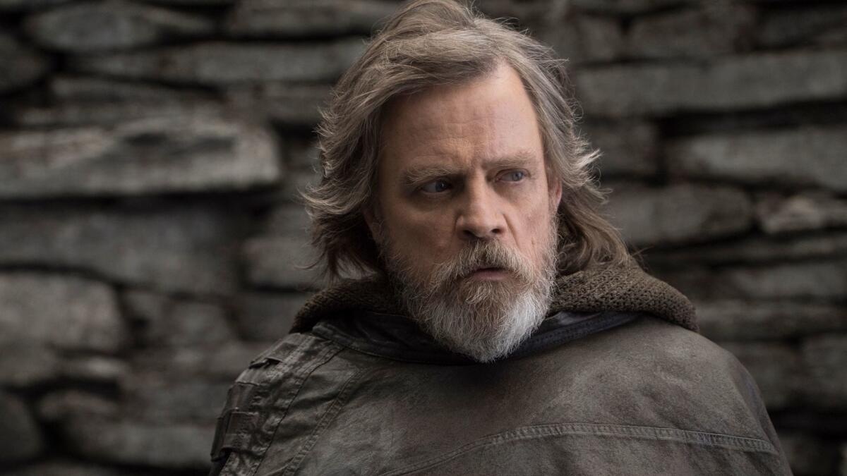 Mark Hamill as 'Luke Skywalker' in a scene from the movie "Star Wars: The Last Jedi." Credit: John Wilson / Lucasfilm Ltd.