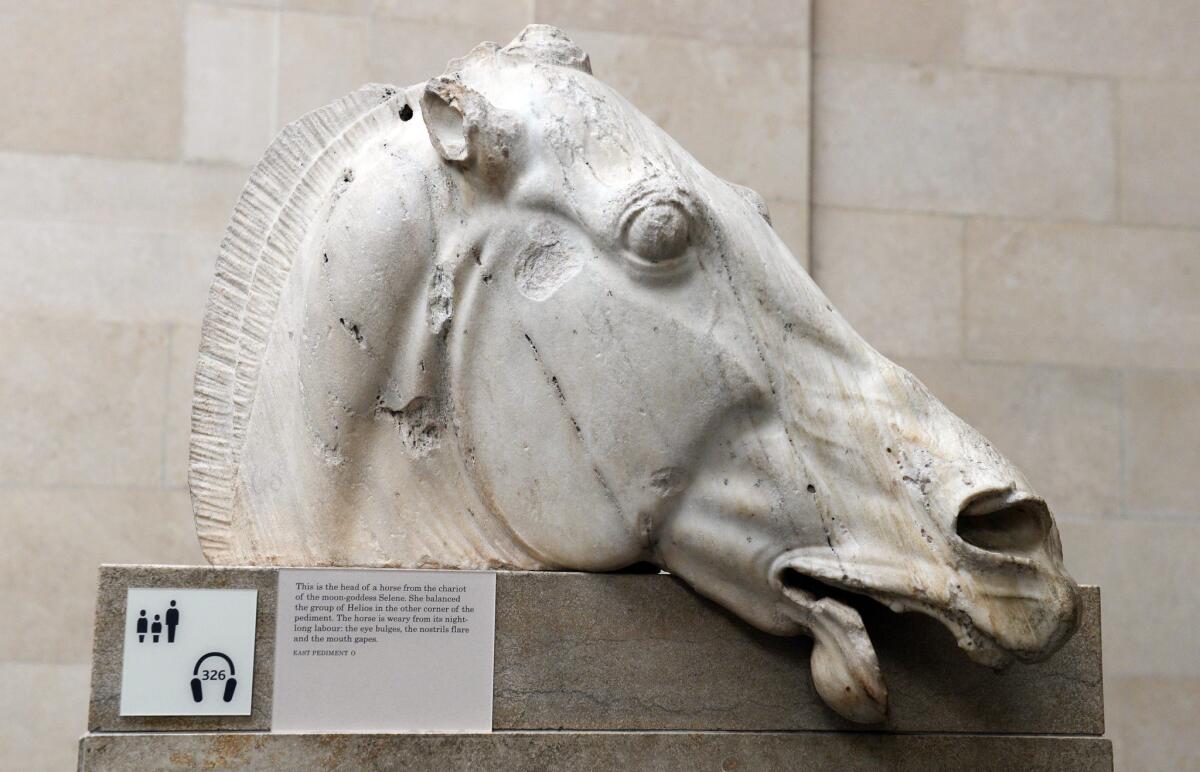 An essay by James Cuno, president of the J. Paul Getty Trust, has sparked a debate about how far repatriation should go. Seen here: a sculpture from the Parthenon marbles at the British Museum, which the Greeks have been seeking to have returned.